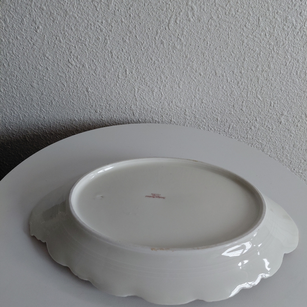 Limoge Teodor Haviland France Oval Serving  Porcelain  Floral Gold Trim Plate - Picture 14 of 16